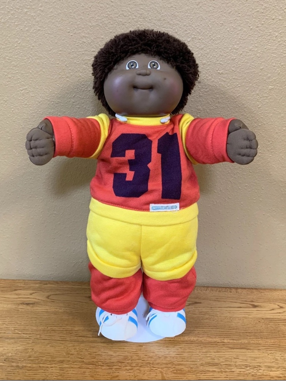 Vintage Cabbage Patch Kids Doll AA Boy With Fuzzy Shag Hair